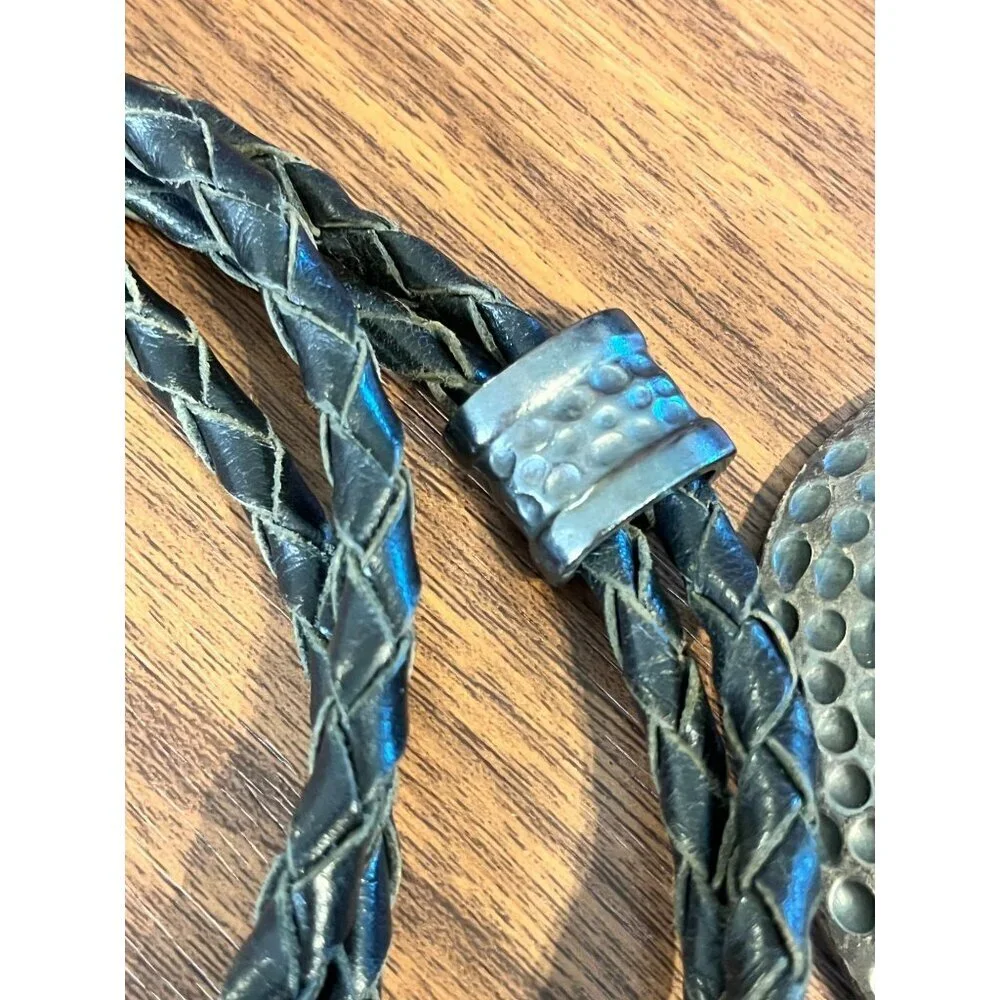 Western Hammered Metal Loop Belt 53